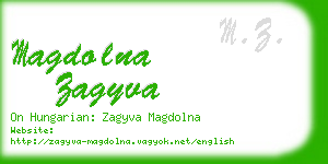 magdolna zagyva business card